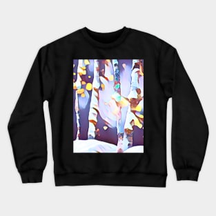 Snowy Aspen Trees in the Mountains Crewneck Sweatshirt